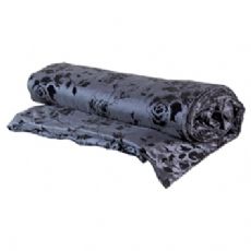 Black flock taffeta bed cover