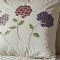Sibona Hydrangea embroidered cotton cushion