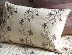 Sibona Venetia embroidered cotton cushion